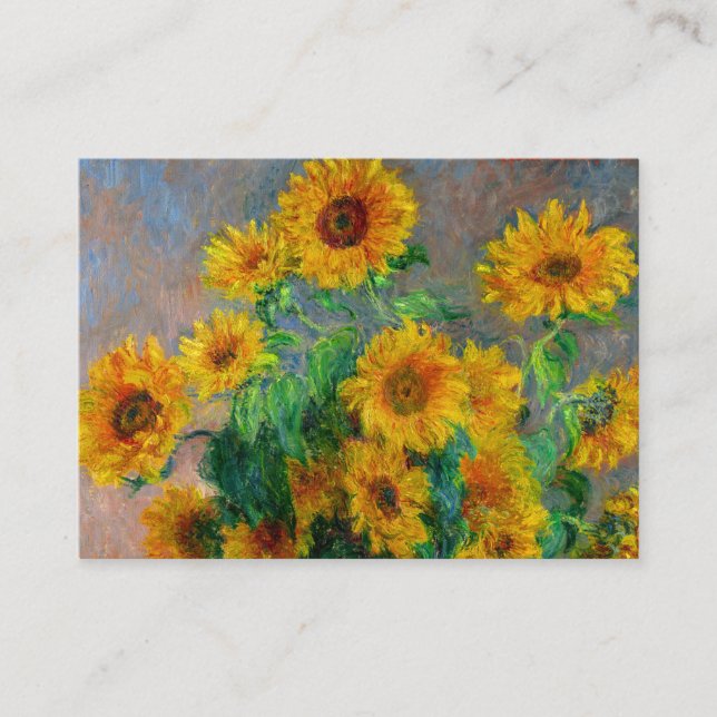 Carte D'accompagnement Les tournesols de Monet (Devant)