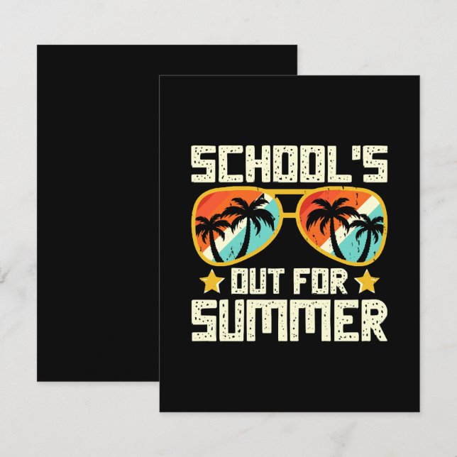 Carte D'accompagnement Les Vacances Scolaires D'été (Devant / Derrière)