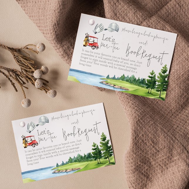 Carte D'accompagnement Let's Par Tee Golf Baby shower Sport Demande de ré (Créateur téléchargé)