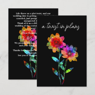 Carte D'accompagnement LGBTQ FUNNY Date de mariage CHANGE Petals & Pride