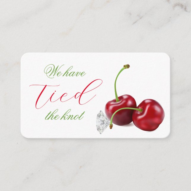 Carte D'accompagnement Lied Knot Cherry Merci Mariage (Devant)