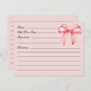 Carte D'accompagnement lier la Fête des mariées noeud rose arc Recette