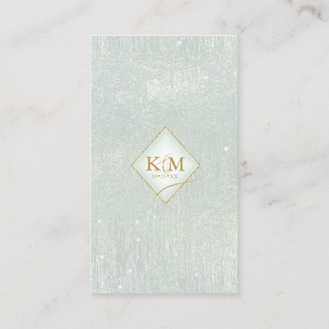 Carte D'accompagnement Lignes fines Gold Abstrait Wishing Well Sage ID867 (Dos)