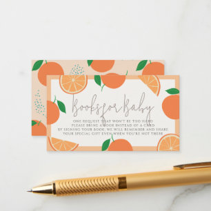 Carte D'accompagnement Lil Cutie Moderne Orange Baby shower Demande de ré