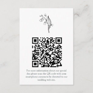 Carte D'accompagnement Lily de la vallée - Collation blanche RSVP