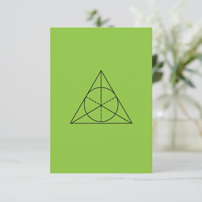 Carte D'accompagnement Lime Green Abstract Wallpaper | Minimal Design (Debout devant)