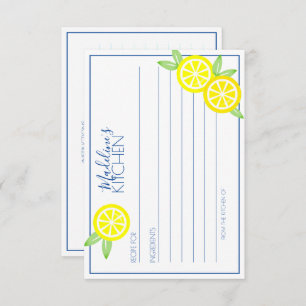 Carte D'accompagnement limonade SUMMER CITRUS douche nuptiale RECIPE