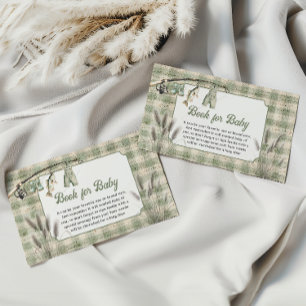Carte D'accompagnement Linge de maison à carreaux gingham Livre de pêche