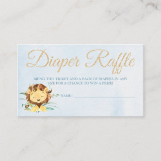 Carte D'accompagnement Lion Diaper Raffle Card Billets pour Baby shower