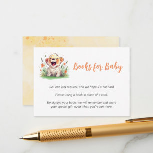 Carte D'accompagnement Lion Theme Baby shower Livres pour bébé