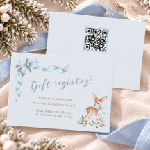 Liste de cadeaux avec code QR pour Baby Shower d'h