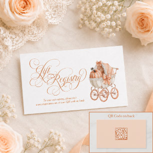 Carte D'accompagnement Liste de cadeaux Élégante pour Baby Shower automna