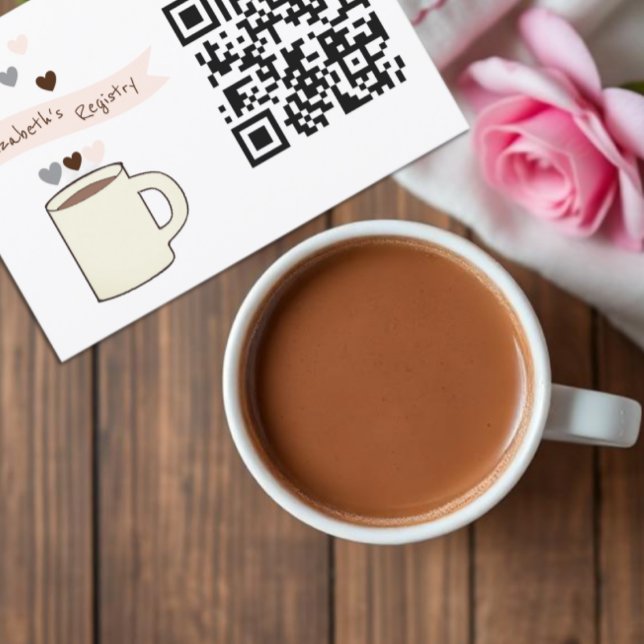 Carte D'accompagnement Liste de mariage café (Créateur téléchargé)
