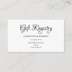 Carte D'accompagnement Liste de mariage chic et simple marocaine