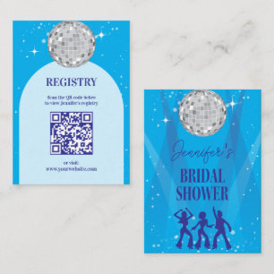 Carte D'accompagnement Liste de mariage de la Reine de la danse Disco des