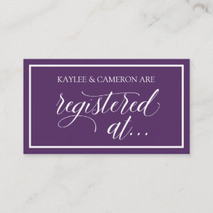 Carte D'accompagnement Liste de mariage / Enregistré chez Cards- Plum
