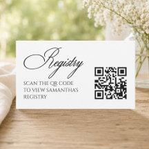 Liste de mariage QR code minimaliste pour enterrem