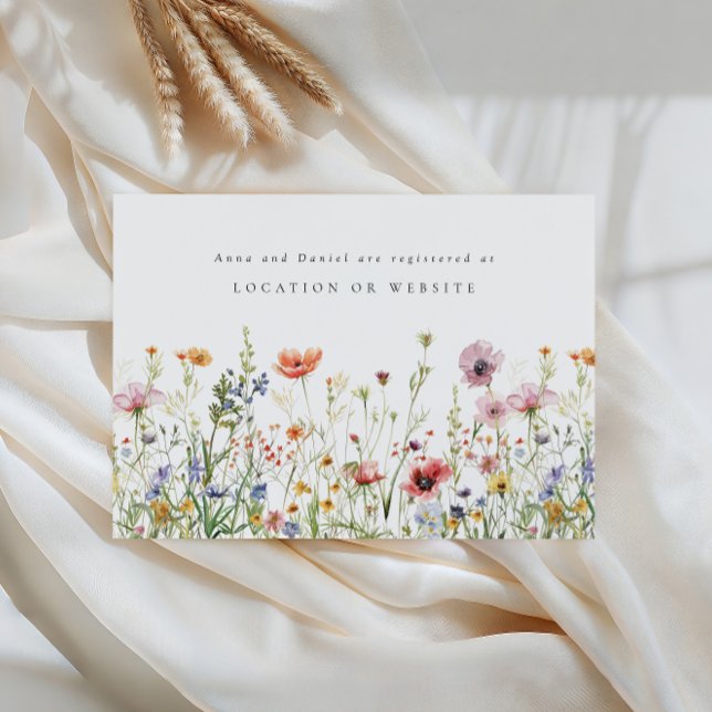 Carte D'accompagnement Liste de mariage Wildflower (Créateur téléchargé)