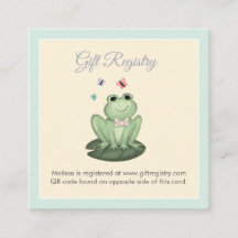 Liste de naissance de bébé grenouille vert menthe