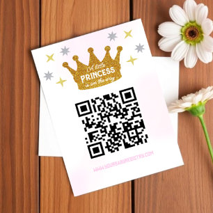 Carte D'accompagnement Liste de naissance pour Baby Shower de Petite Prin