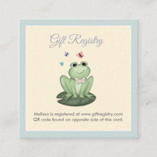 Carte D'accompagnement Liste de naissance pour la baby shower du petit ga