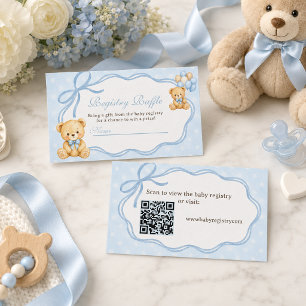 Carte D'accompagnement Liste de naissance pour une Baby Shower Garçon Our
