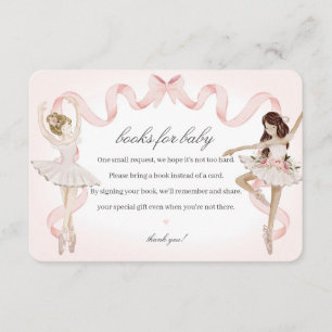 Carte D'accompagnement Little Ballerina Baby Books for Baby shower Insert