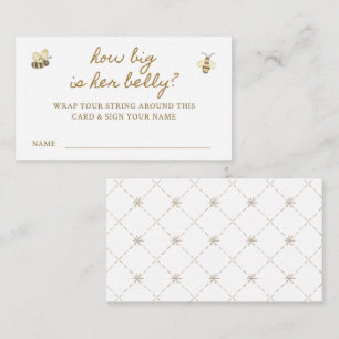 Carte D'accompagnement Little Bee Baby shower Belly Jeu
