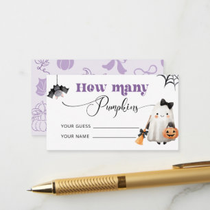 Carte D'accompagnement Little Boo Combien de citrouilles jeu