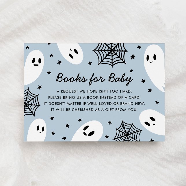 Carte D'accompagnement Little Boo Ghost Baby showers Livres pour bébé (Créateur téléchargé)
