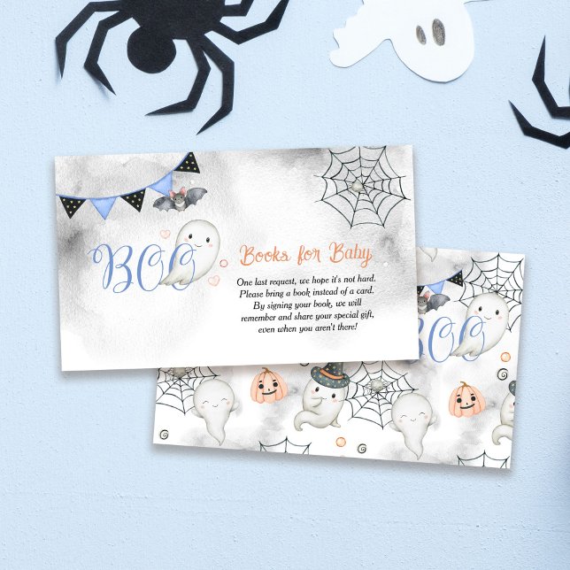Carte D'accompagnement Little Boo Ghost Boy Baby shower Livres pour bébé (Créateur téléchargé)