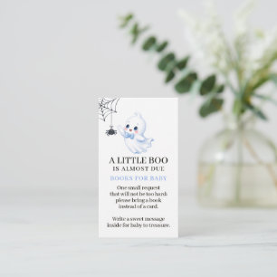 Carte D'accompagnement Little Boo Ghost   Fête prénatale d'Halloween pour