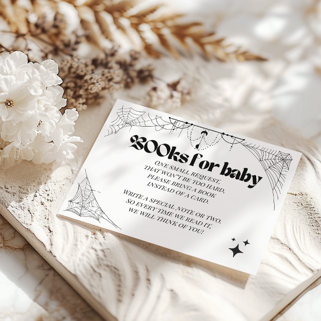 Carte D'accompagnement Little Boo gothique Halloween Baby showers Livres (Créateur téléchargé)