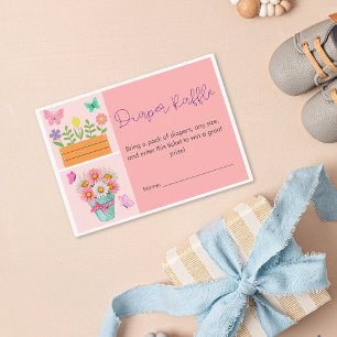 Carte D'accompagnement Little Butterfly est son chemin mignon rose blanc