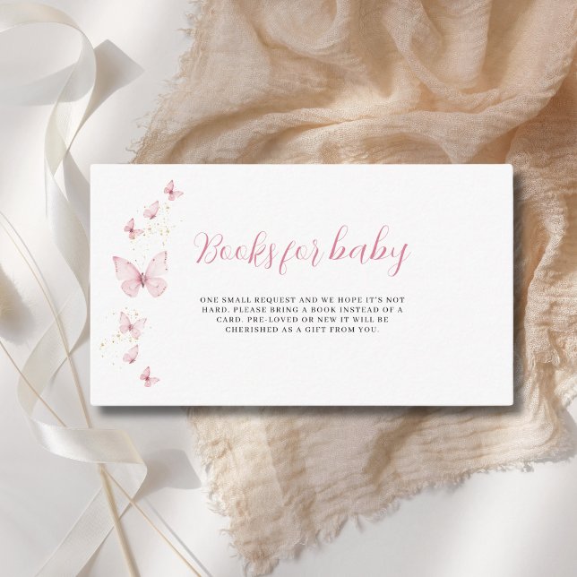 Carte D'accompagnement Little Butterfly Rose Girls Livres Pour Baby showe (Créateur téléchargé)