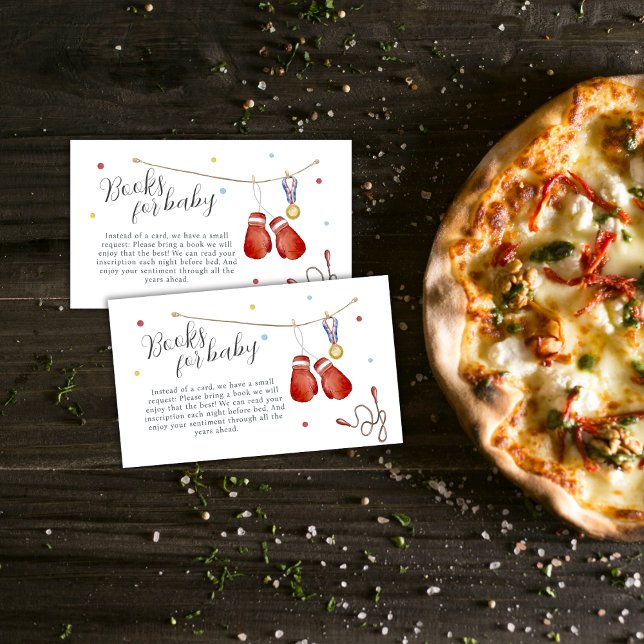 Carte D'accompagnement Little Champion Boxing Books For Baby Shower (Little Champion Boxing Books For Baby Shower Enclosure Card)