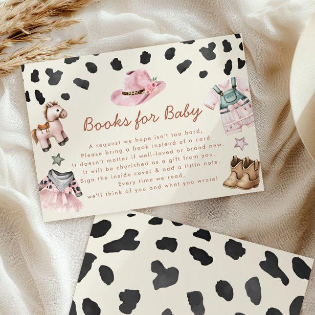 Carte D'accompagnement Little Cowgirl Livres pour bébé fille douche (Créateur téléchargé)