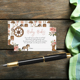 Carte D'accompagnement Little Cowgirl On Way Baby shower Baby Books