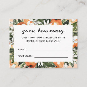 Carte D'accompagnement Little Cutie Baby shower Devine Combien