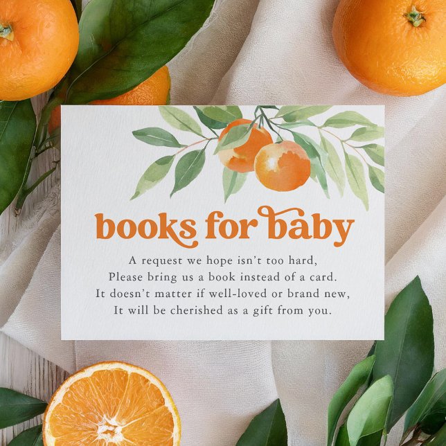Carte D'accompagnement Little Cutie Orange Citrus Livres pour bébé (Créateur téléchargé)