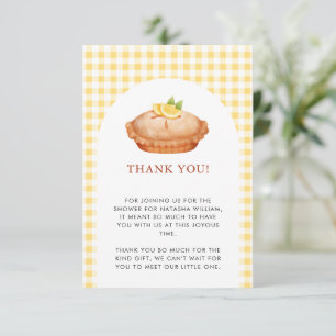 Carte D'accompagnement Little Cutie Pie Merci de Baby shower jaune