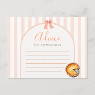 Carte D'accompagnement Little Cutie Pie Orange En vichy Conseils pour mam