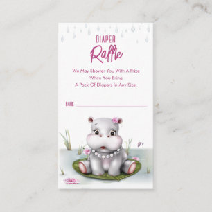 Carte D'accompagnement Little Hippo River Adventure Girl Baby shower