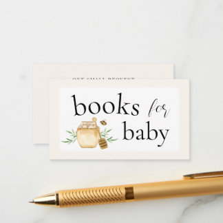 Carte D'accompagnement Little Honey Books For Baby Bee Baby Shower