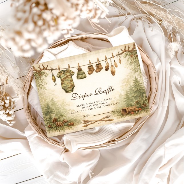 Carte D'accompagnement Little Hunter Woodland Diapper Raffle (Créateur téléchargé)