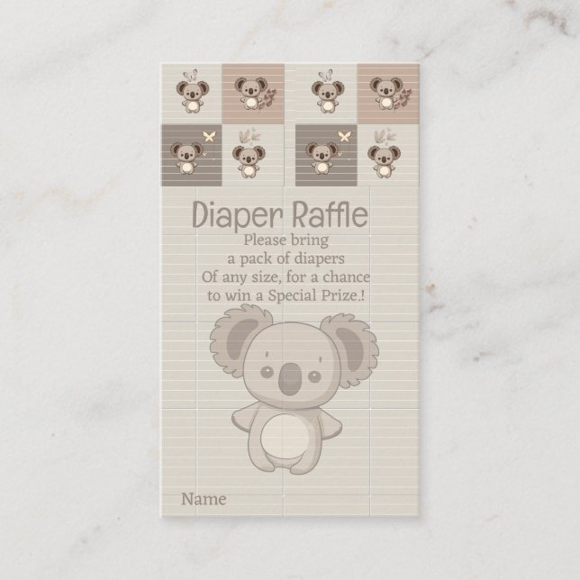 Carte D'accompagnement Little Koala Bliss (Devant)