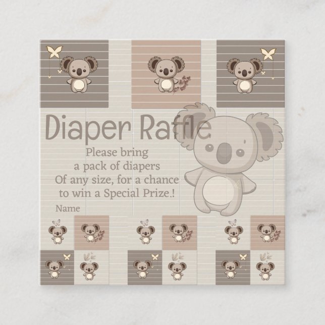 Carte D'accompagnement Little Koala Bliss (Devant)