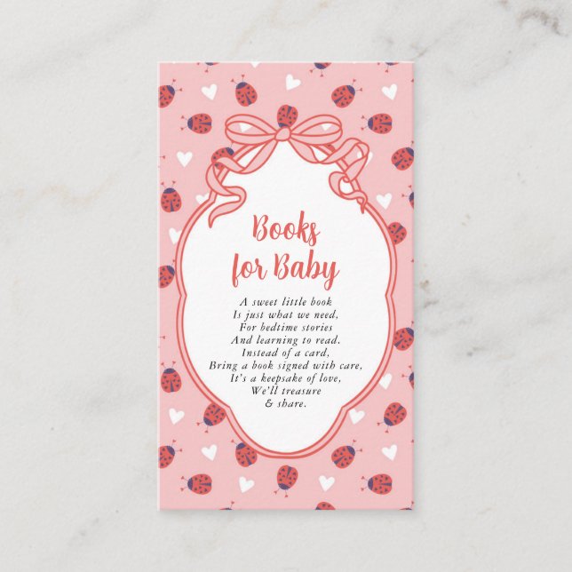 Carte D'accompagnement Little Lady on the Way Books for Baby (Devant)