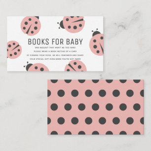 Carte D'accompagnement Little Love Bug Pink Ladybug Livres pour Baby show