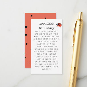 Carte D'accompagnement Little Love Bug Red Ladybug Livres Pour Baby Showe